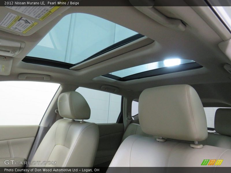 Pearl White / Beige 2012 Nissan Murano LE