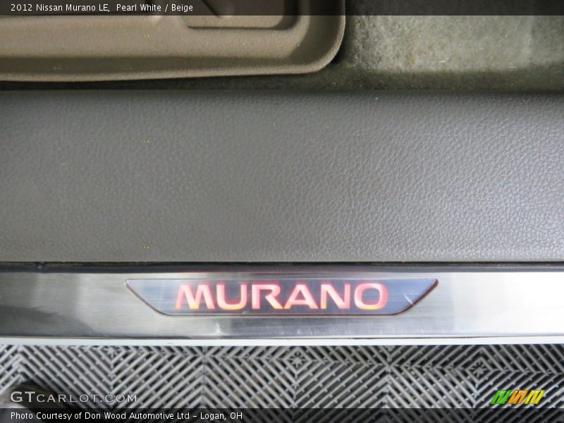 Pearl White / Beige 2012 Nissan Murano LE