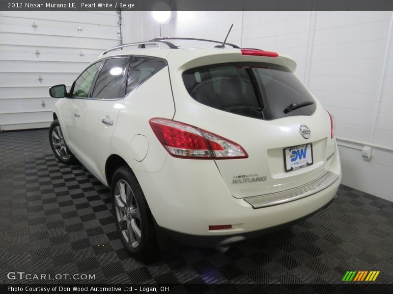 Pearl White / Beige 2012 Nissan Murano LE
