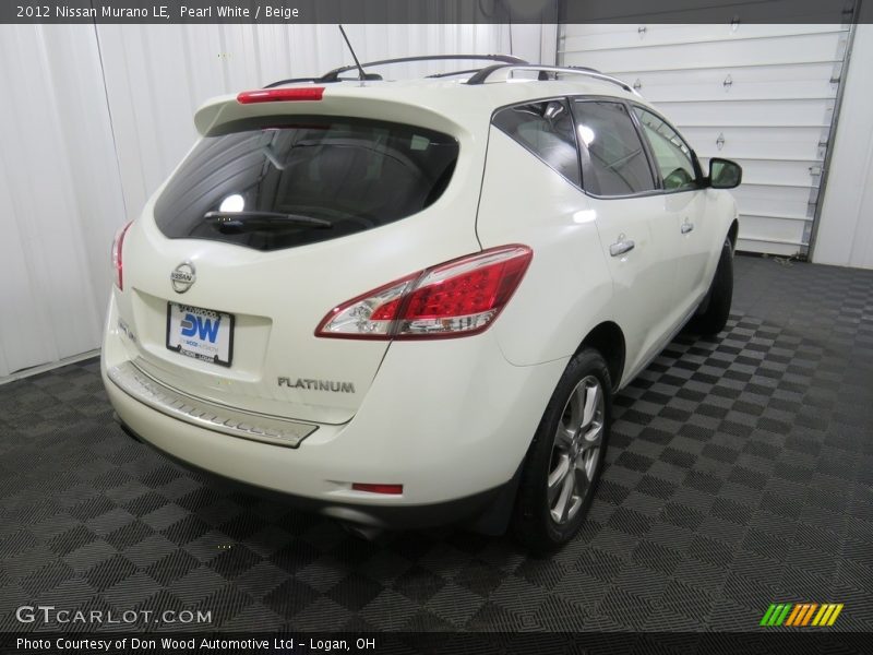 Pearl White / Beige 2012 Nissan Murano LE
