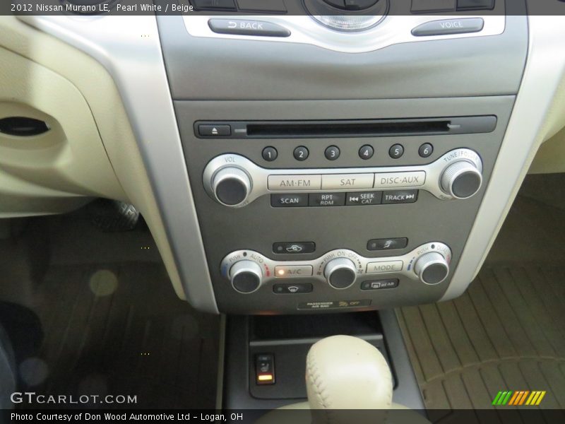 Pearl White / Beige 2012 Nissan Murano LE