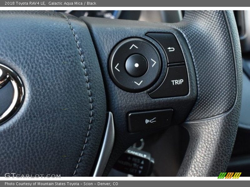 Galactic Aqua Mica / Black 2018 Toyota RAV4 LE