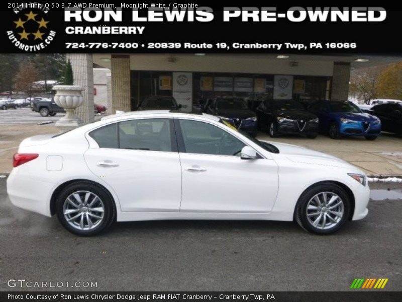 Moonlight White / Graphite 2014 Infiniti Q 50 3.7 AWD Premium