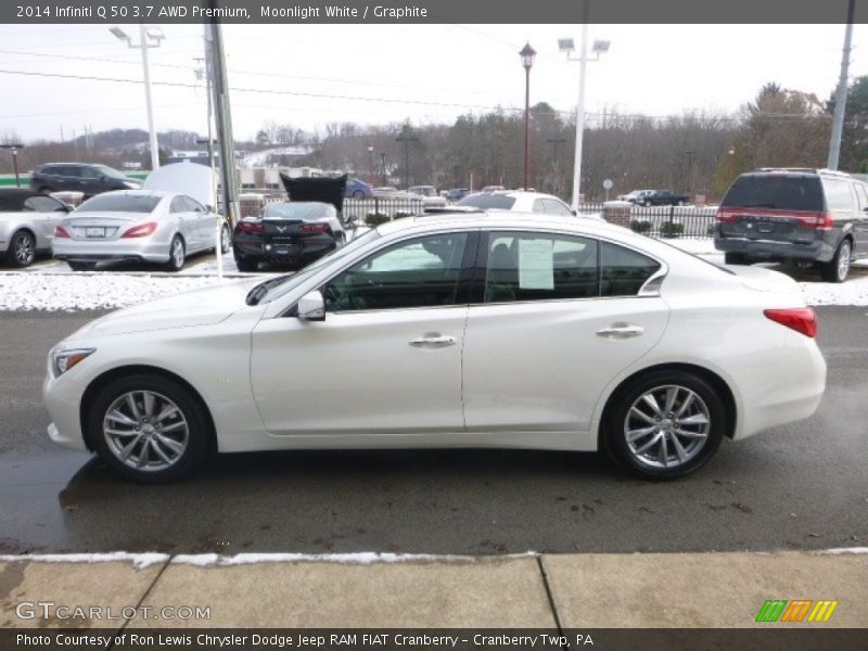 Moonlight White / Graphite 2014 Infiniti Q 50 3.7 AWD Premium