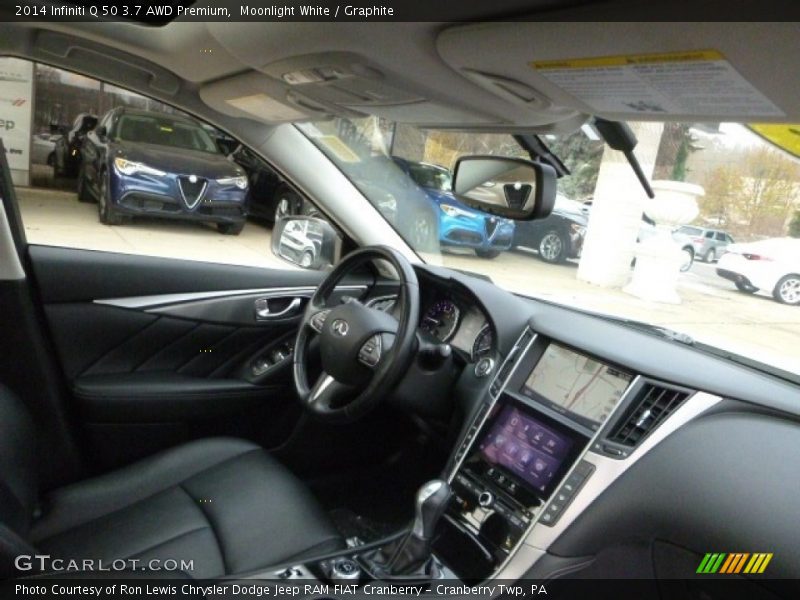 Moonlight White / Graphite 2014 Infiniti Q 50 3.7 AWD Premium