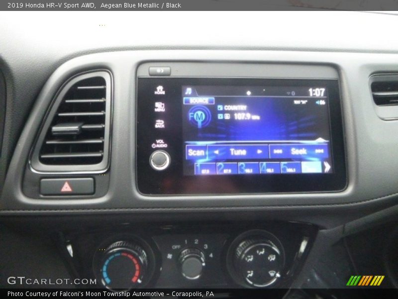Aegean Blue Metallic / Black 2019 Honda HR-V Sport AWD