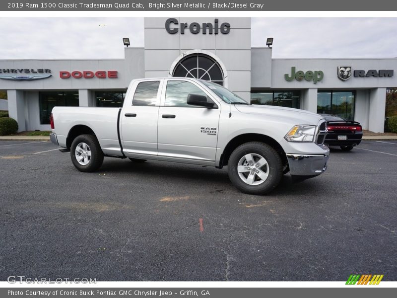 Bright Silver Metallic / Black/Diesel Gray 2019 Ram 1500 Classic Tradesman Quad Cab