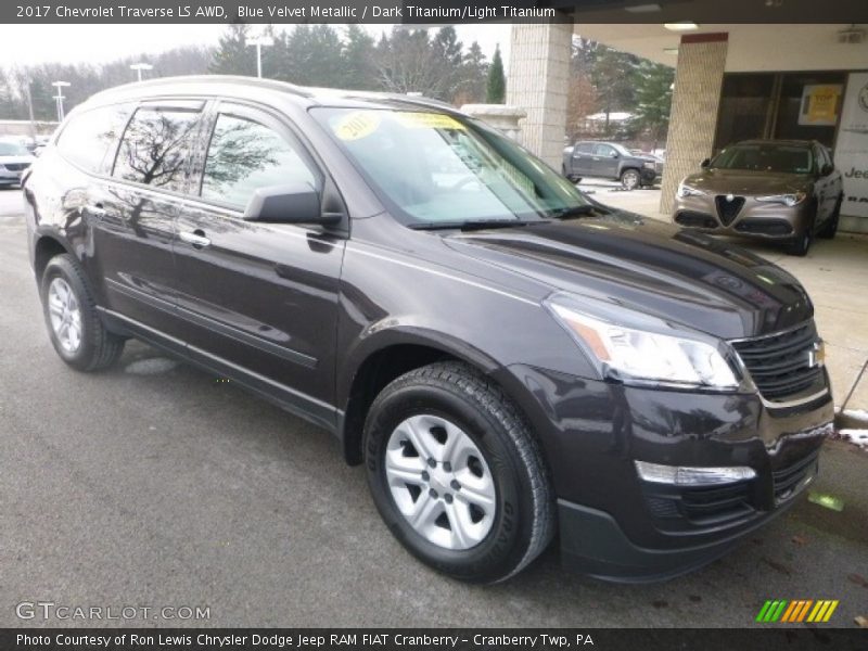 Blue Velvet Metallic / Dark Titanium/Light Titanium 2017 Chevrolet Traverse LS AWD