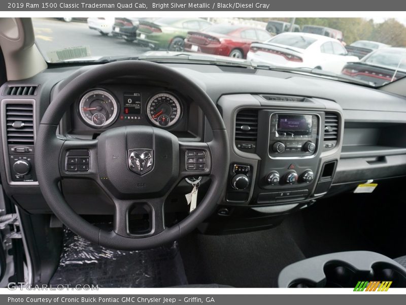 Bright Silver Metallic / Black/Diesel Gray 2019 Ram 1500 Classic Tradesman Quad Cab