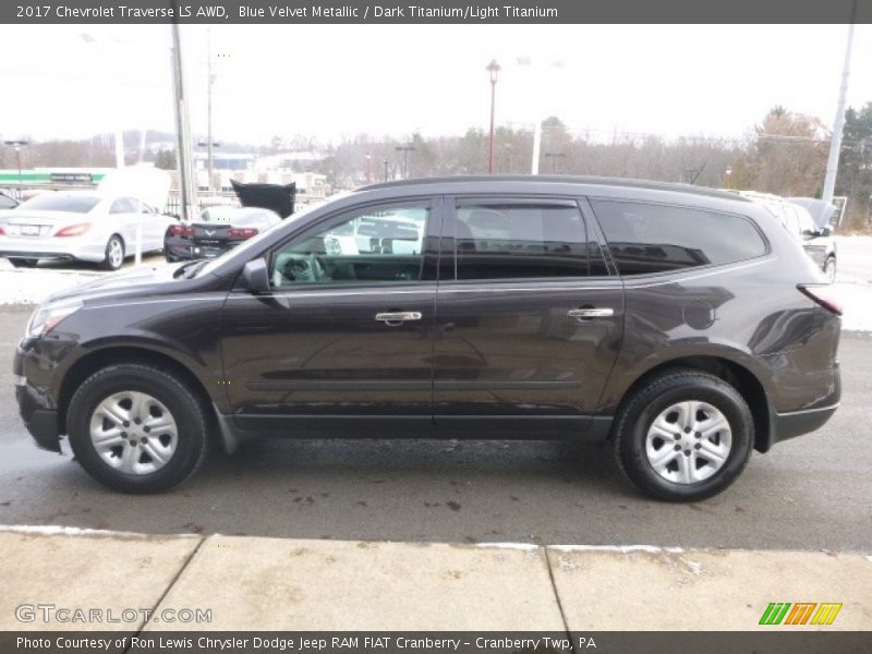 Blue Velvet Metallic / Dark Titanium/Light Titanium 2017 Chevrolet Traverse LS AWD