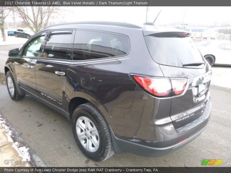 Blue Velvet Metallic / Dark Titanium/Light Titanium 2017 Chevrolet Traverse LS AWD