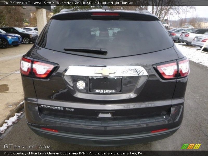 Blue Velvet Metallic / Dark Titanium/Light Titanium 2017 Chevrolet Traverse LS AWD