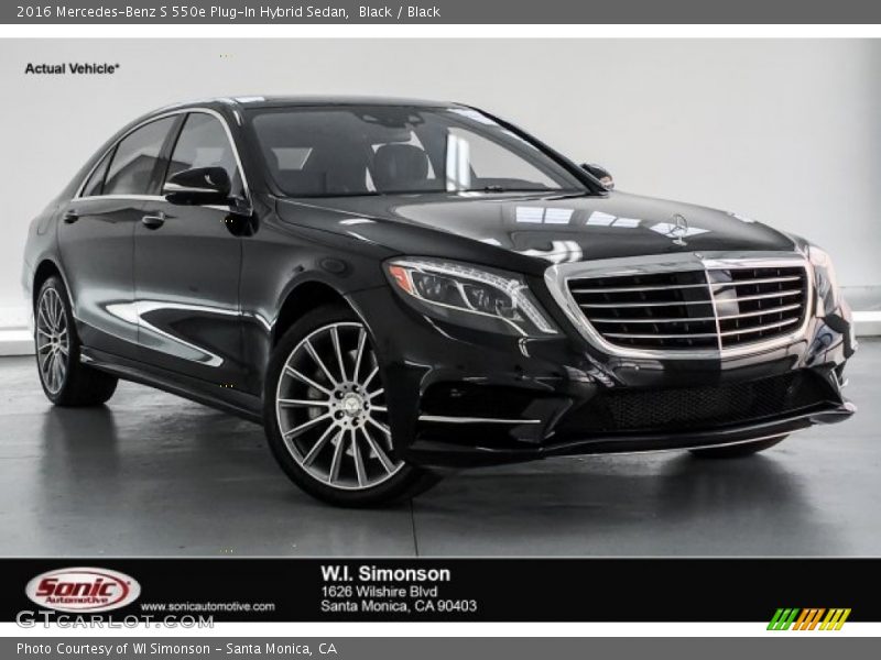 Black / Black 2016 Mercedes-Benz S 550e Plug-In Hybrid Sedan