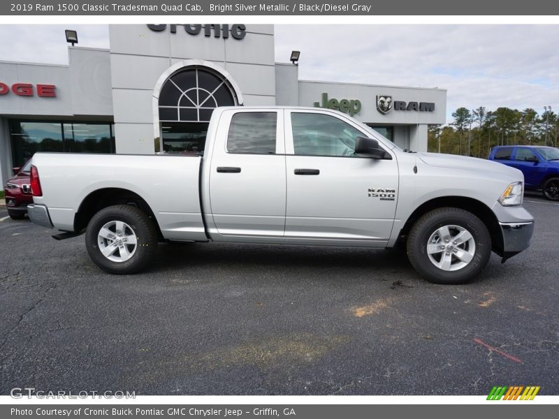 Bright Silver Metallic / Black/Diesel Gray 2019 Ram 1500 Classic Tradesman Quad Cab