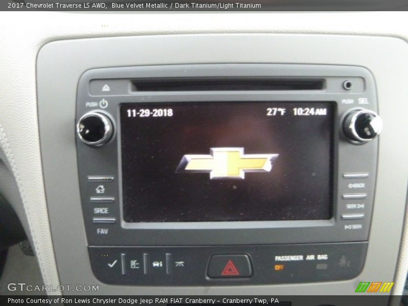 Blue Velvet Metallic / Dark Titanium/Light Titanium 2017 Chevrolet Traverse LS AWD