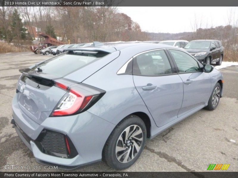 Sonic Gray Pearl / Black 2019 Honda Civic LX Hatchback