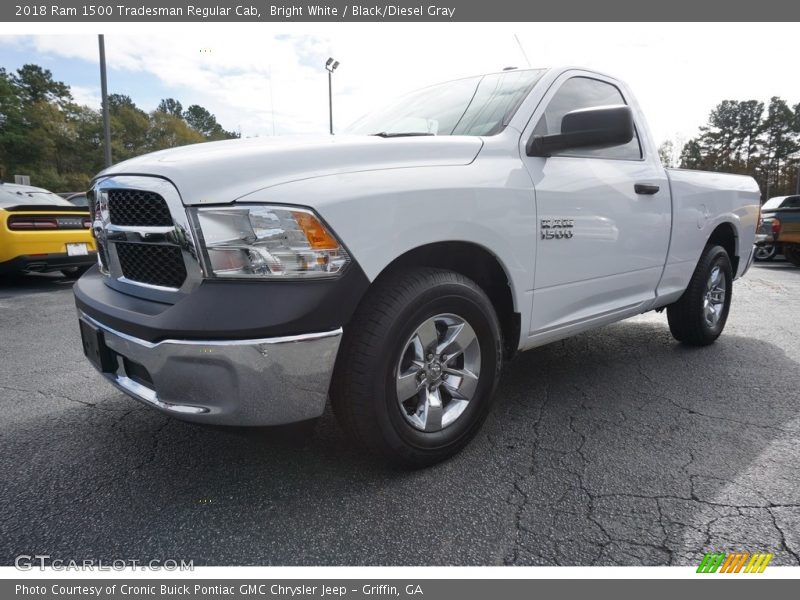 Bright White / Black/Diesel Gray 2018 Ram 1500 Tradesman Regular Cab