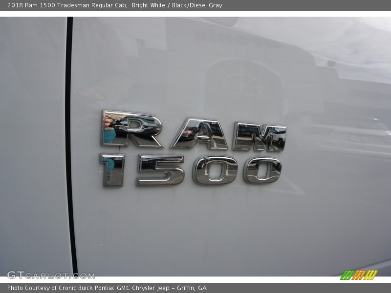 Bright White / Black/Diesel Gray 2018 Ram 1500 Tradesman Regular Cab
