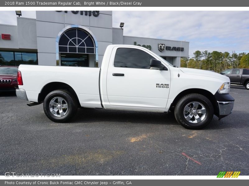 Bright White / Black/Diesel Gray 2018 Ram 1500 Tradesman Regular Cab