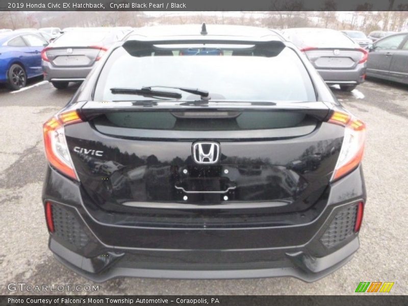 Crystal Black Pearl / Black 2019 Honda Civic EX Hatchback