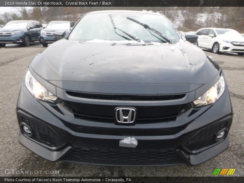 Crystal Black Pearl / Black 2019 Honda Civic EX Hatchback