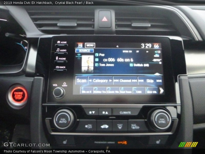 Crystal Black Pearl / Black 2019 Honda Civic EX Hatchback