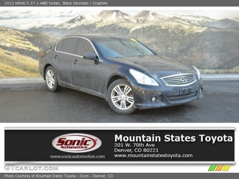 Black Obsidian / Graphite 2011 Infiniti G 37 x AWD Sedan