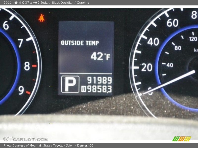 Black Obsidian / Graphite 2011 Infiniti G 37 x AWD Sedan