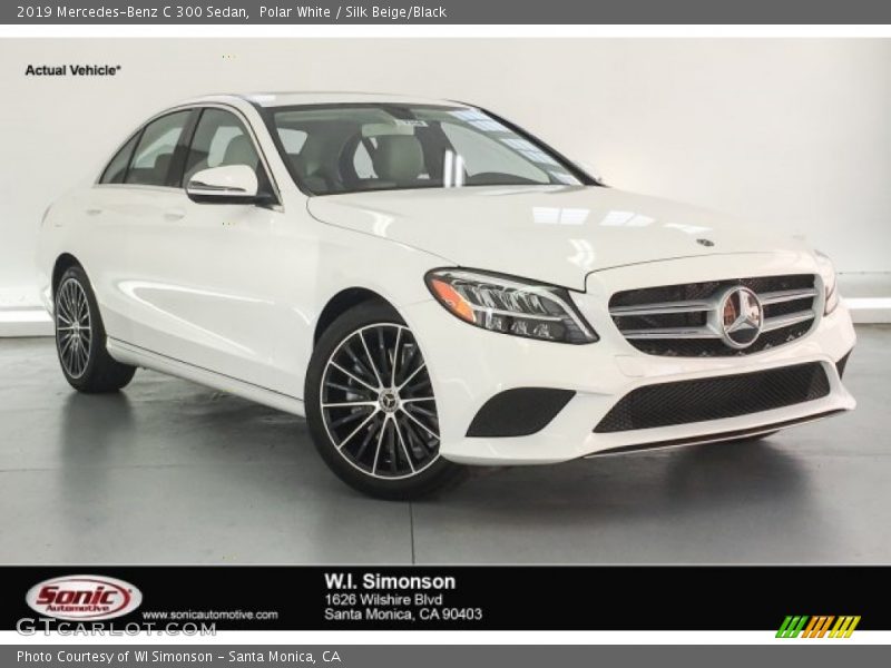 Polar White / Silk Beige/Black 2019 Mercedes-Benz C 300 Sedan