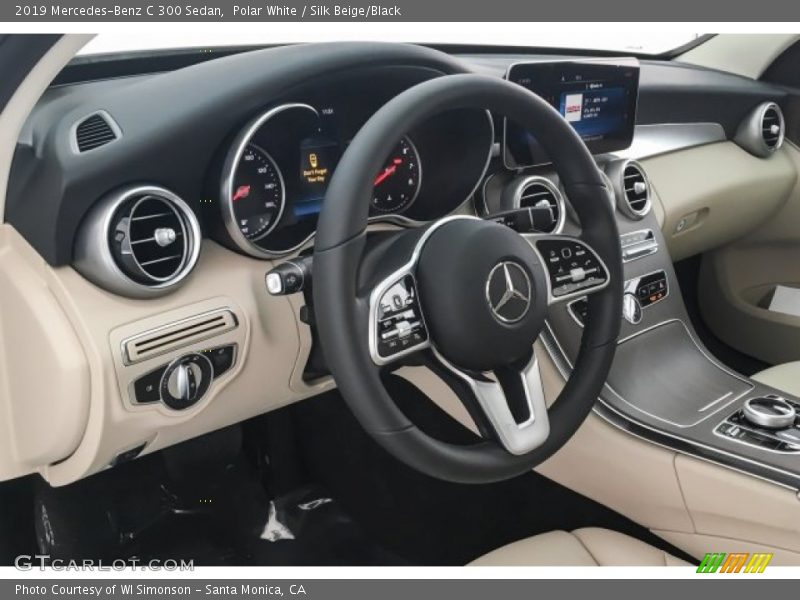 Polar White / Silk Beige/Black 2019 Mercedes-Benz C 300 Sedan