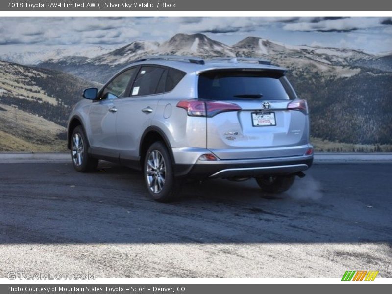 Silver Sky Metallic / Black 2018 Toyota RAV4 Limited AWD