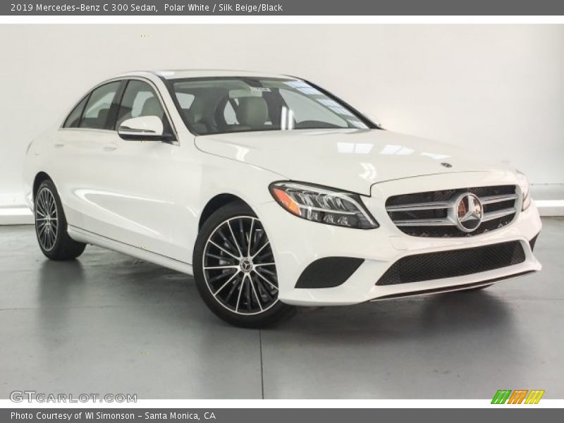 Polar White / Silk Beige/Black 2019 Mercedes-Benz C 300 Sedan