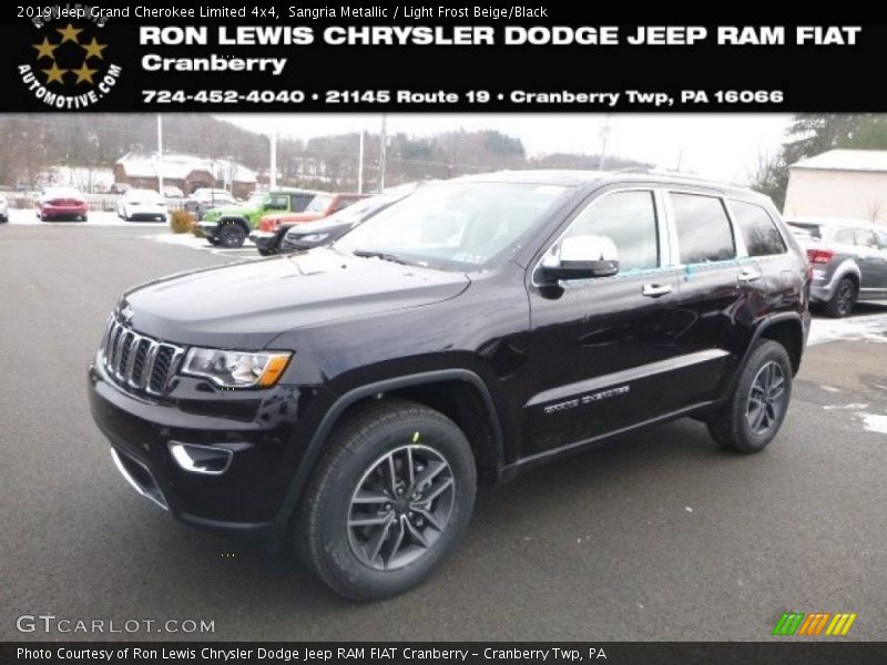 Sangria Metallic / Light Frost Beige/Black 2019 Jeep Grand Cherokee Limited 4x4