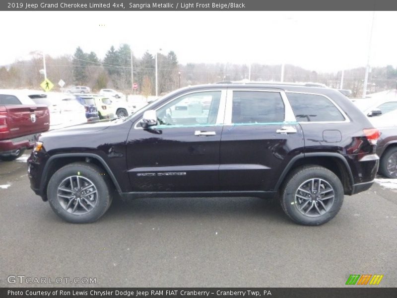 Sangria Metallic / Light Frost Beige/Black 2019 Jeep Grand Cherokee Limited 4x4