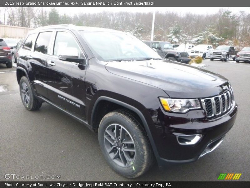 Sangria Metallic / Light Frost Beige/Black 2019 Jeep Grand Cherokee Limited 4x4