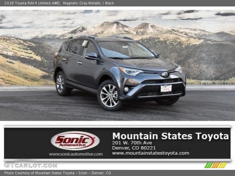 Magnetic Gray Metallic / Black 2018 Toyota RAV4 Limited AWD