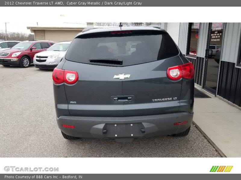 Cyber Gray Metallic / Dark Gray/Light Gray 2012 Chevrolet Traverse LT AWD