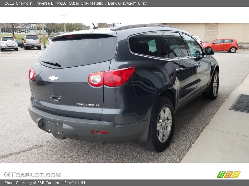 Cyber Gray Metallic / Dark Gray/Light Gray 2012 Chevrolet Traverse LT AWD