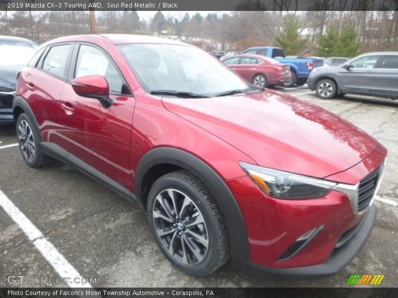 Soul Red Metallic / Black 2019 Mazda CX-3 Touring AWD