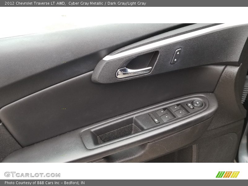 Cyber Gray Metallic / Dark Gray/Light Gray 2012 Chevrolet Traverse LT AWD