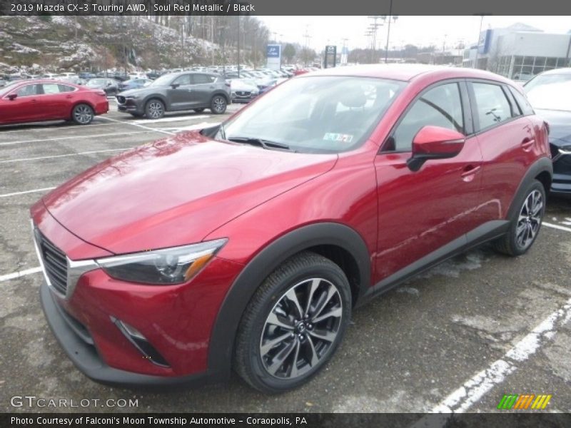 Soul Red Metallic / Black 2019 Mazda CX-3 Touring AWD
