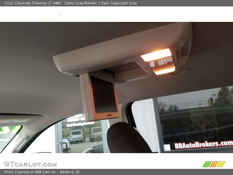 Cyber Gray Metallic / Dark Gray/Light Gray 2012 Chevrolet Traverse LT AWD