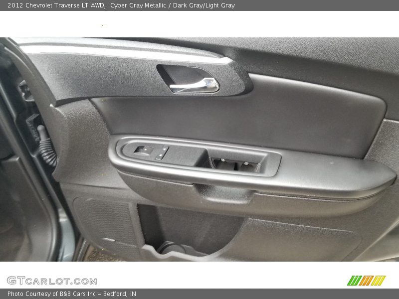 Cyber Gray Metallic / Dark Gray/Light Gray 2012 Chevrolet Traverse LT AWD