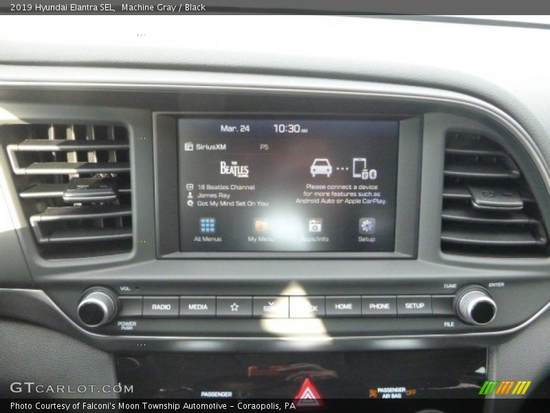 Machine Gray / Black 2019 Hyundai Elantra SEL