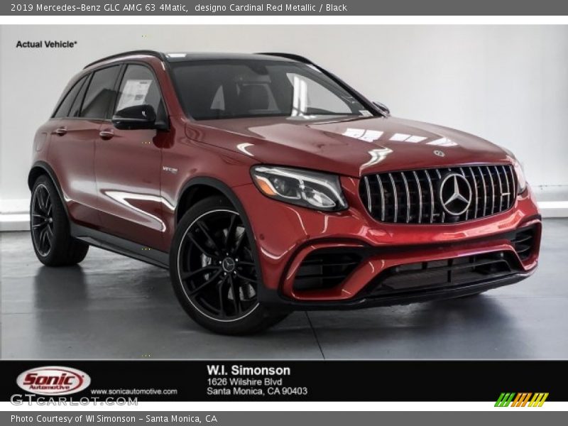 designo Cardinal Red Metallic / Black 2019 Mercedes-Benz GLC AMG 63 4Matic