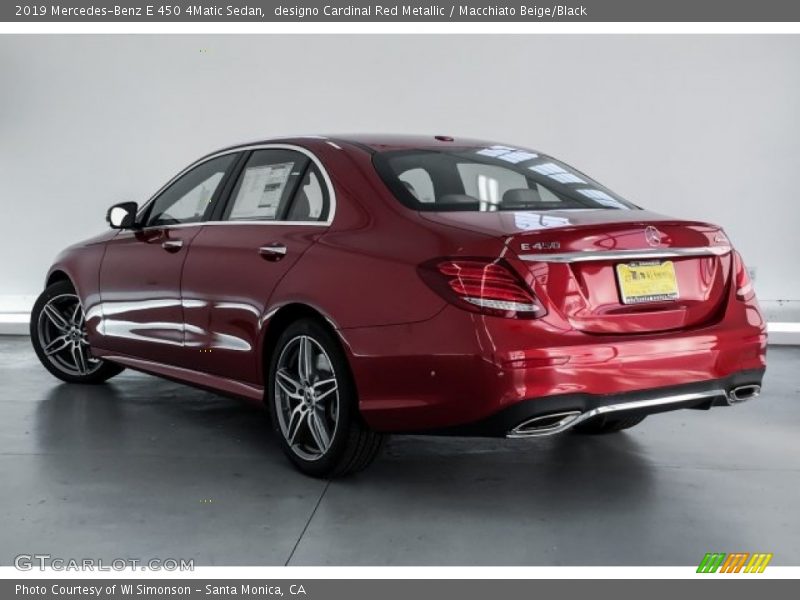 designo Cardinal Red Metallic / Macchiato Beige/Black 2019 Mercedes-Benz E 450 4Matic Sedan