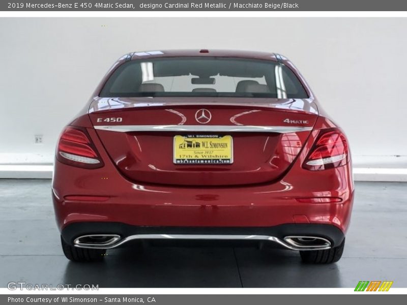 designo Cardinal Red Metallic / Macchiato Beige/Black 2019 Mercedes-Benz E 450 4Matic Sedan