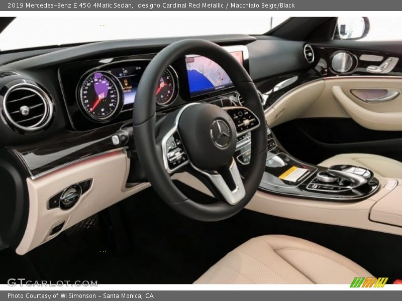 designo Cardinal Red Metallic / Macchiato Beige/Black 2019 Mercedes-Benz E 450 4Matic Sedan