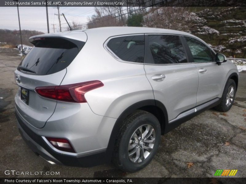Symphony Silver / Espresso/Gray 2019 Hyundai Santa Fe SE AWD