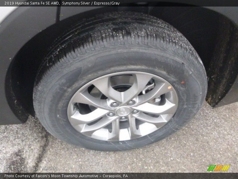 Symphony Silver / Espresso/Gray 2019 Hyundai Santa Fe SE AWD